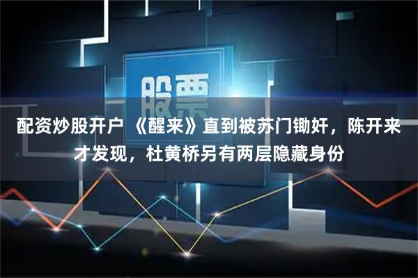 配资炒股开户 《醒来》直到被苏门锄奸，陈开来才发现，杜黄桥另有两层隐藏身份